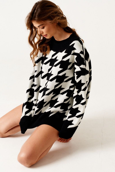 Джемпер ELLETTO 3499 черно-белый - фото 3