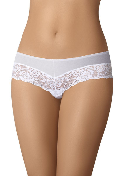 Трусы из кружева и хлопка с низкой талией Teyli 101 белый - фото 1