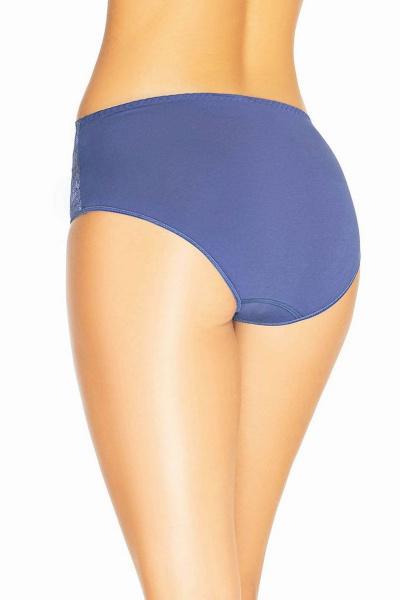 Трусы с кокеткой из кружева и средней талией Teyli 144 джинс - фото 2