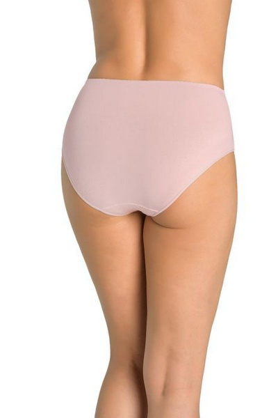 Трусы с кокеткой из кружева и средней талией Teyli 144 пудра_розы - фото 2