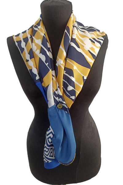 Мультиколор шаль с ручной обработкой TrendCorner 3-12-11-190 1159+булавка - фото 2