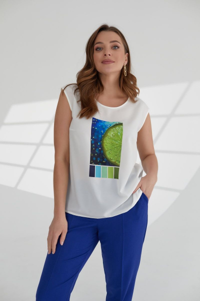 Блуза, брюки, жакет Elady 4067 васильковый - фото 3