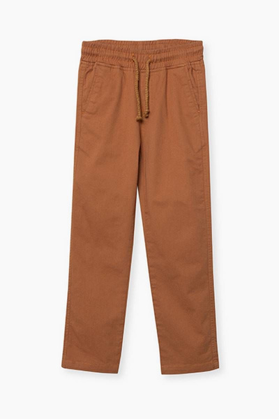 Брюки-чиносы из практичного твила с эластичным поясом Bell Bimbo 211217 песочный - фото 1