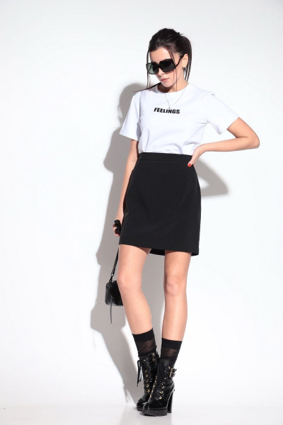 Юбка прилегающая с шлицей и потайной застежкой SILVERSPICE S-4101 - фото 2