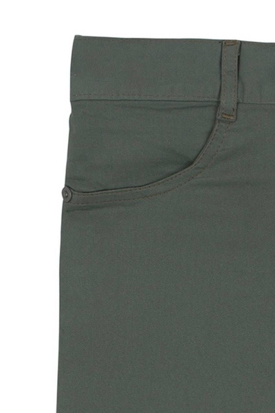 Зеленые брюки на каждый день из хлопка и текстиля Bell Bimbo 201236 хаки - фото 3