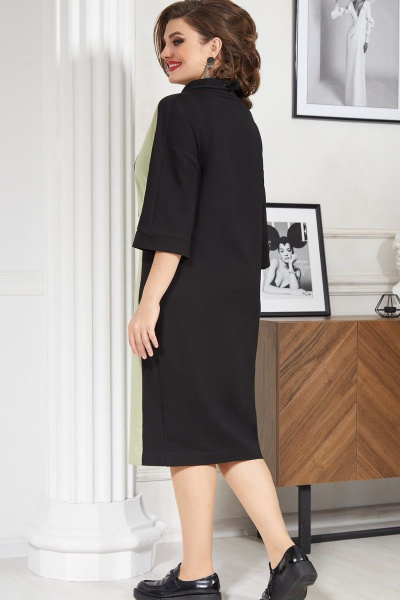 Платье Vittoria Queen 14113/3 олива-черный - фото 3