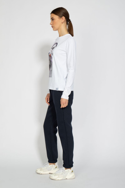 Лонгслив с принтом из трикотажа хлопка для демисезона Kivviwear 4061.01 - фото 5