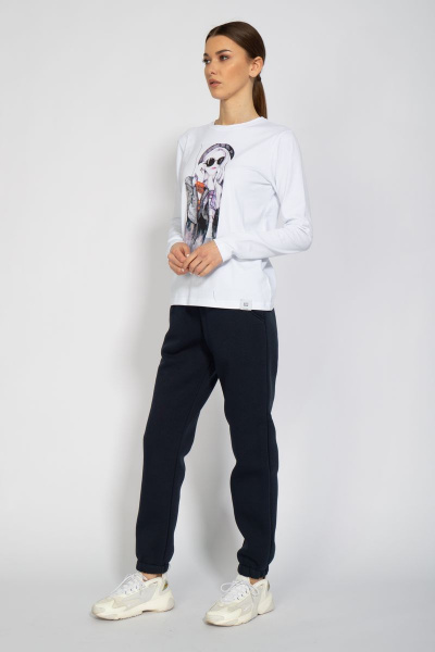Лонгслив с принтом из трикотажа хлопка для демисезона Kivviwear 4061.01 - фото 4