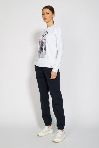 Лонгслив с принтом из трикотажа хлопка для демисезона Kivviwear 4061.01 - фото 3