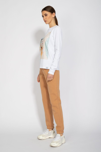 Лонгслив с принтом из хлопка для демисезона Kivviwear 4061.04 - фото 3