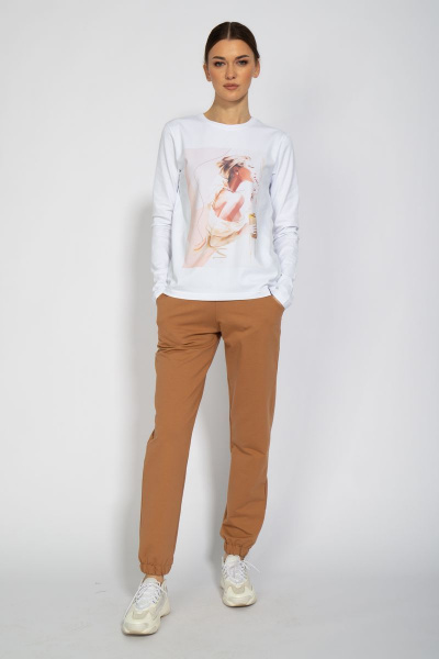 Лонгслив с принтом из хлопка для демисезона Kivviwear 4061.05 - фото 2