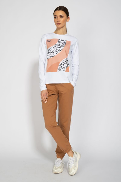 Лонгслив с принтом из хлопка для демисезона Kivviwear 4061.06 - фото 4