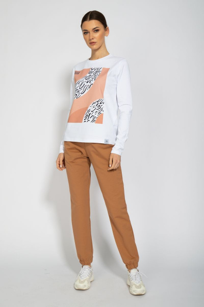 Лонгслив с принтом из хлопка для демисезона Kivviwear 4061.06 - фото 2