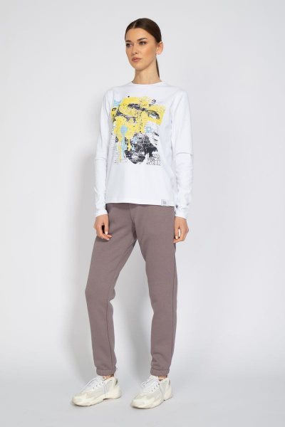 Лонгслив с принтом из хлопка для демисезона Kivviwear 4061.08 - фото 2