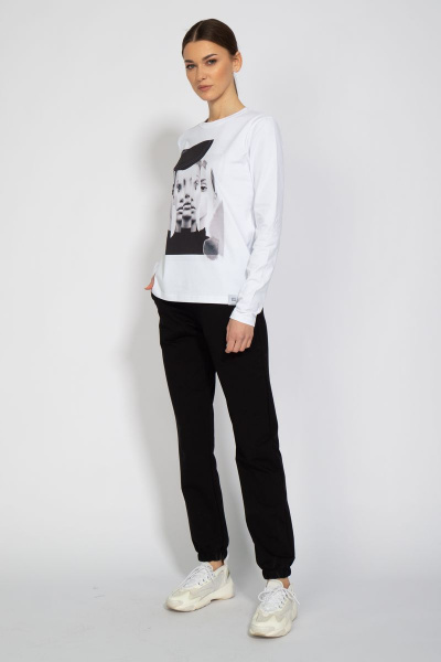 Лонгслив с принтом из хлопка для демисезона Kivviwear 4061.09 - фото 4