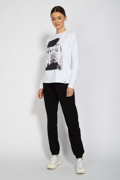 Лонгслив с принтом из хлопка для демисезона Kivviwear 4061.09 - фото 3