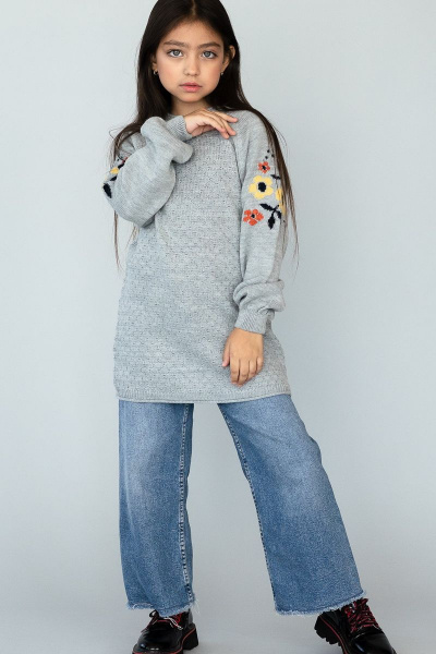 Платье из шерсти с рукавом реглан, серое, до бедра Полесье С4880-17 8С0175-Д43 134,140 горная_дымка - фото 3