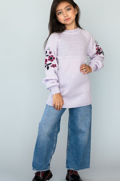 Платье из шерсти с рукавом реглан, розовое, до бедра Полесье С4880-17 8С0175-Д43 134,140 лавандовый - фото 4