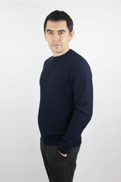 Джемпер из хлопка синий мужской второго слоя, демисезон Полесье С5622-19 9С0373-Д43 182,188 т.синий - фото 3