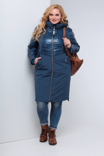 Пальто Shetti 2007-1 синий - фото 2