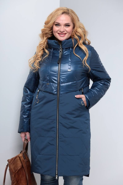 Пальто Shetti 2007-1 синий - фото 3