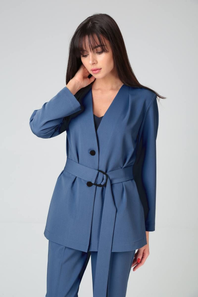 Брюки, жакет TVIN 4020 синий - фото 2