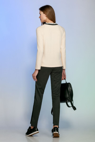 Костюм женский из текстиля и трикотажа с зауженными брюками Vitol Fashion В-2505 - фото 3