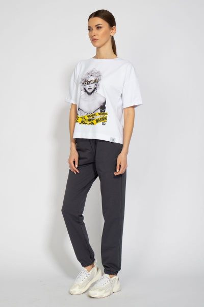 Футболка-джемпер с удлиненным рукавом и принтом Kivviwear 4026.21 - фото 5