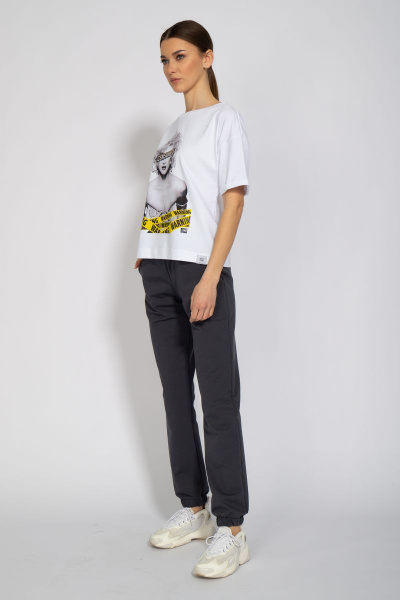 Футболка-джемпер с удлиненным рукавом и принтом Kivviwear 4026.21 - фото 4