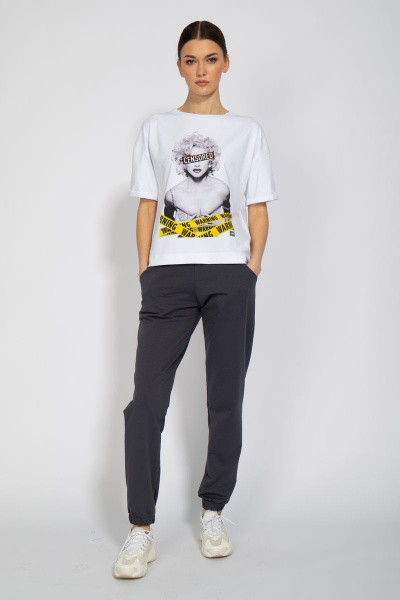 Футболка-джемпер с удлиненным рукавом и принтом Kivviwear 4026.21 - фото 2