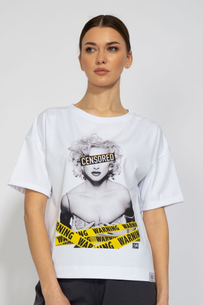 Футболка-джемпер с удлиненным рукавом и принтом Kivviwear 4026.21 - фото 1