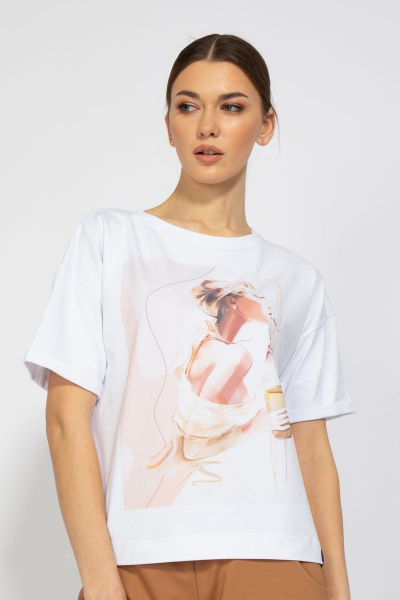 Футболка хлопковая с длинным рукавом и мягким кроем Kivviwear 4026.25 - фото 9