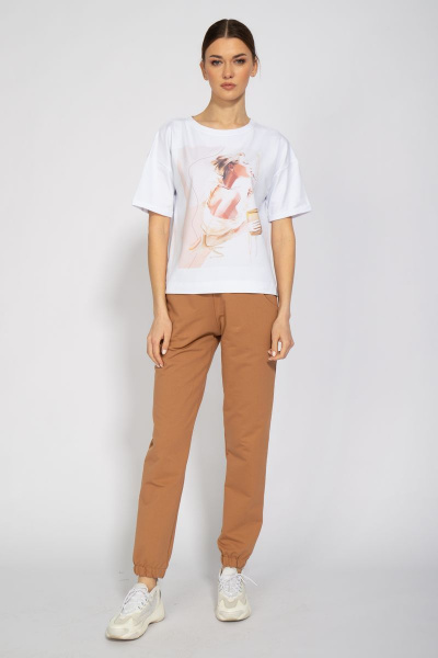 Футболка хлопковая с длинным рукавом и мягким кроем Kivviwear 4026.25 - фото 2