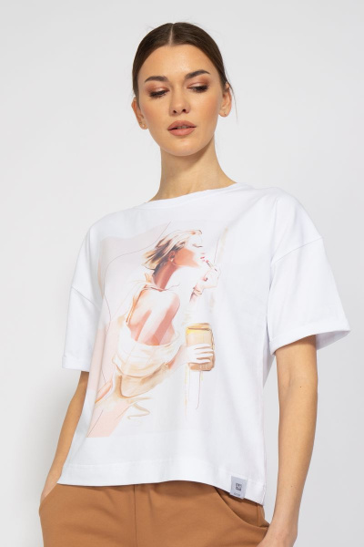 Футболка хлопковая с длинным рукавом и мягким кроем Kivviwear 4026.25 - фото 1