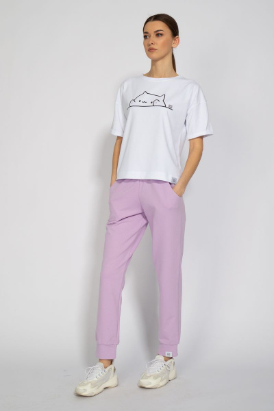 Футболка из хлопка с удлиненным рукавом и подворотом Kivviwear 4026.26 - фото 8