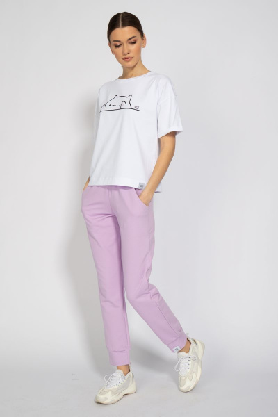 Футболка из хлопка с удлиненным рукавом и подворотом Kivviwear 4026.26 - фото 4