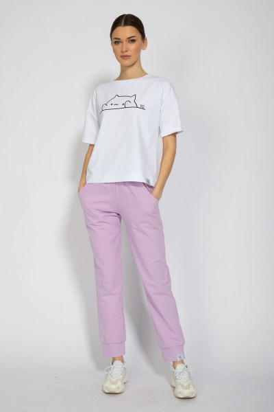 Футболка из хлопка с удлиненным рукавом и подворотом Kivviwear 4026.26 - фото 2