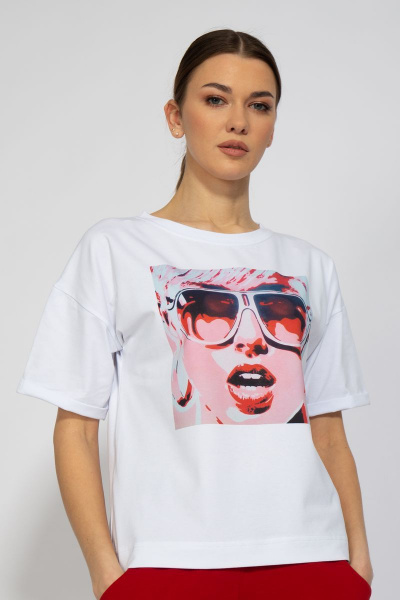 Футболка из трикотажа с удлиненным рукавом и классическим стилем Kivviwear 4026.29 - фото 2