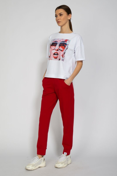 Футболка из трикотажа с удлиненным рукавом и классическим стилем Kivviwear 4026.29 - фото 9