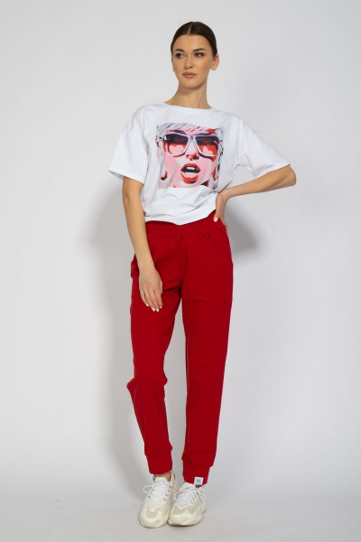 Футболка из трикотажа с удлиненным рукавом и классическим стилем Kivviwear 4026.29 - фото 7