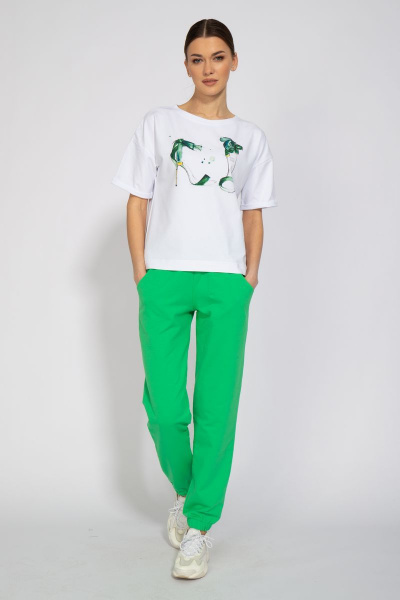 Футболка из хлопка с удлиненным рукавом и классическим стилем Kivviwear 4026.31 - фото 5