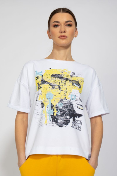 Футболка круглогодичная свободный крой из хлопкового трикотажа Kivviwear 4026.33 - фото 1