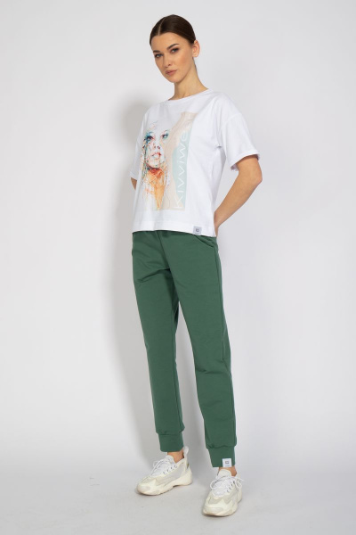 Футболка с удлиненным рукавом и принтом из трикотажа Kivviwear 4026.34 - фото 4