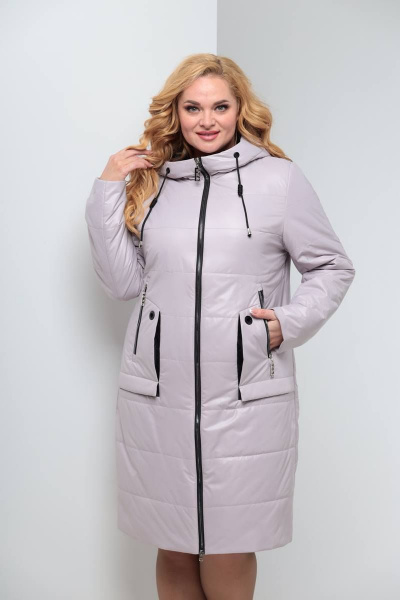 Пальто Shetti 2052 пудра - фото 4