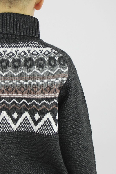 Свитер реглан пагон из шерсти для демисезона Полесье С9129-20 0С2238-Д43 134,140 т.асфальт - фото 4