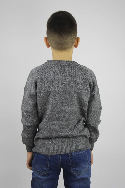 Джемпер реглан пагон из шерсти серый Полесье С9603-20 0С8650-Д43 122 маренго - фото 3