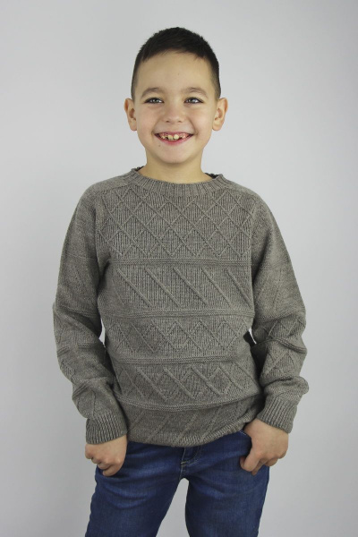 Джемпер реглан пагон из шерсти для демисезона Полесье С9603-20 0С8650-Д43 134,140 св.дюна - фото 1