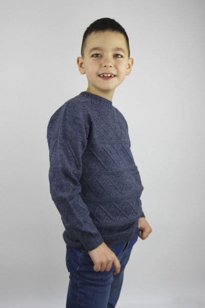 Джемпер реглан пагон из шерсти для демисезона Полесье С9603-20 0С8650-Д43 146 байкал - фото 2