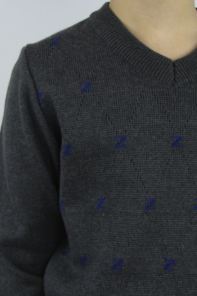 Джемпер прямого силуэта из хлопка для повседневной носки Полесье С9624-20 1С1107-Д43 134,140 серый_меланж - фото 3