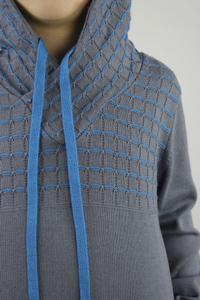 Джемпер с капюшоном из хлопка для повседневного образа Полесье С9961-18 8С0354-Д43 122,128 дипломат - фото 4